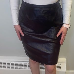 Real leather skirt